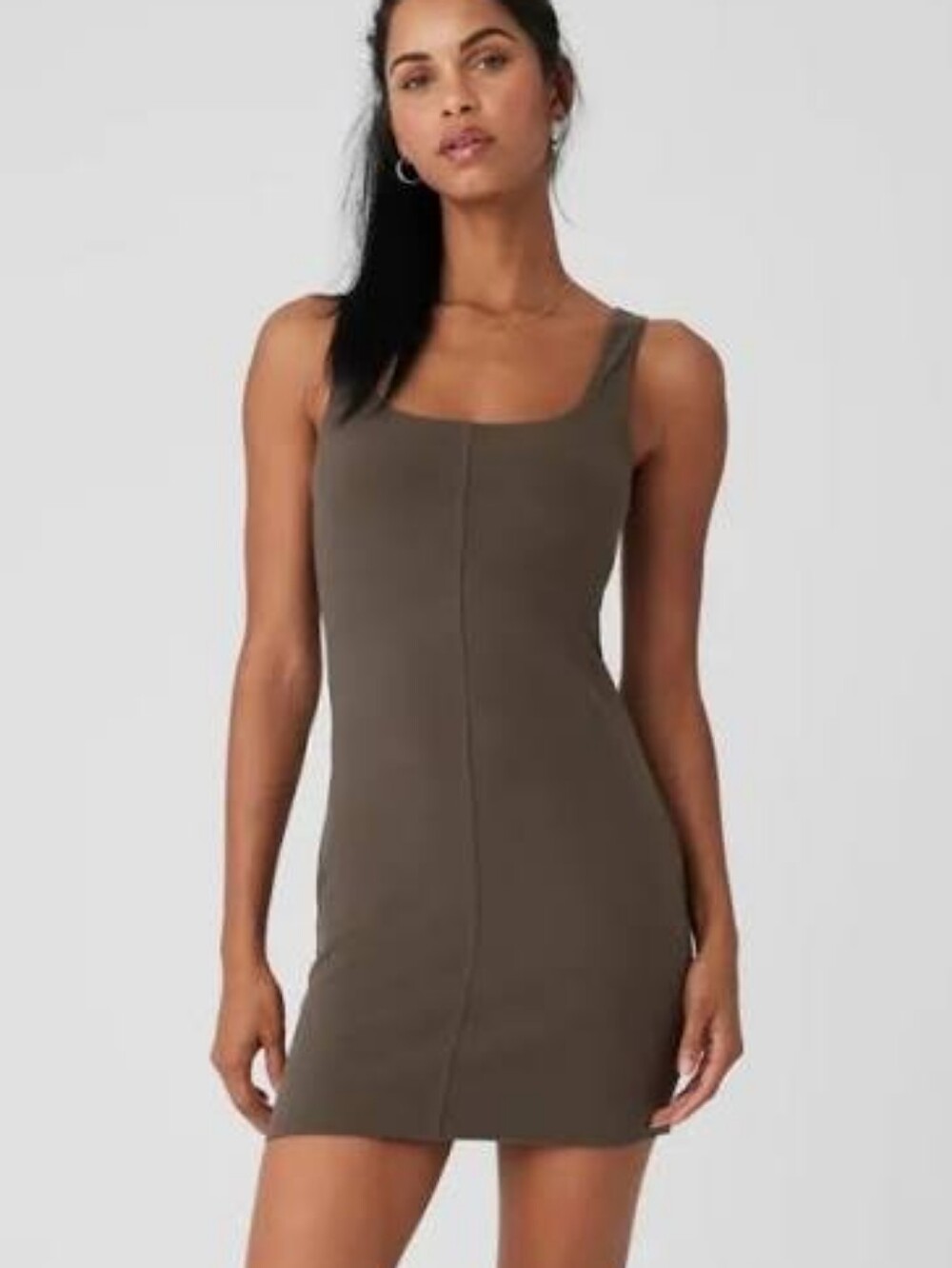 ALO Yoga Alosoft Head Start Dress Olive Tree S